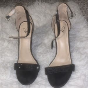 Black studded high heels